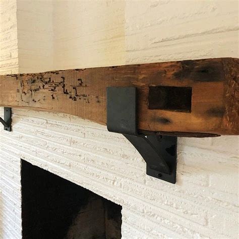 rustic metal mantel brackets|hidden mantel mounting brackets.